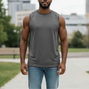 Tek Gear DryTEK Men's Performance Sleeveless Tank — Charcoal Gray